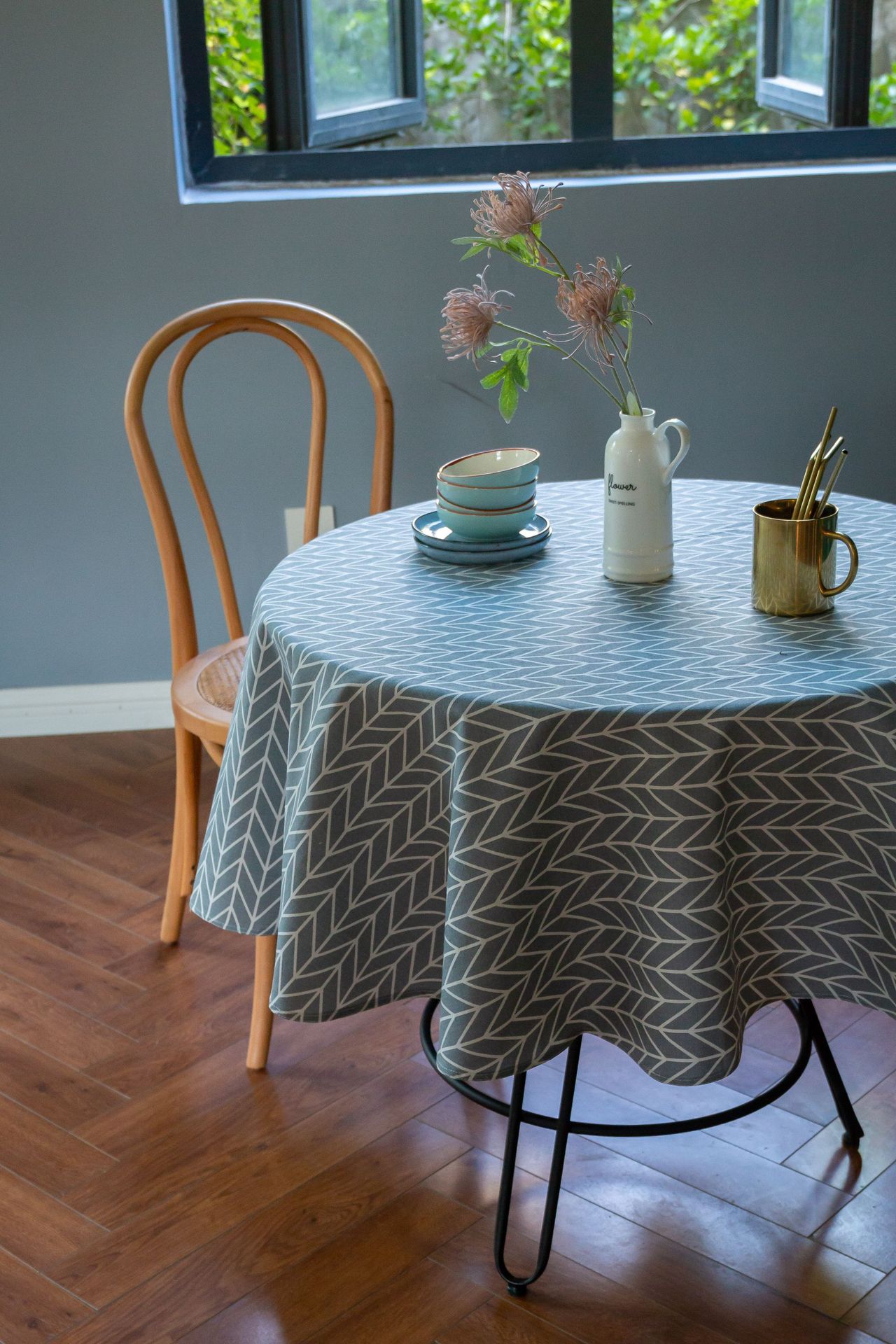 Cotton and Linen Round Tablecloth Ⅱ